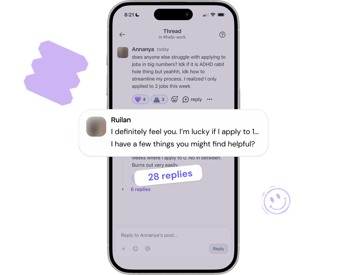 Screenshot of ND Connect, an app for neurodivergent people, that helps you fine neurodivergent peer mentors, friends and a genuine community