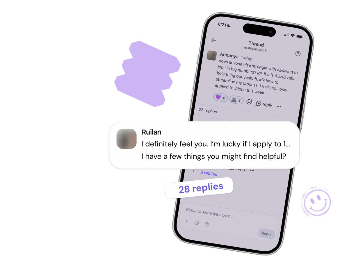 Screenshot of ND Connect, an app for neurodivergent people, that helps you fine neurodivergent peer mentors, friends and a genuine community